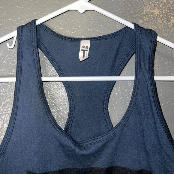 Harry Potter Deathly Hallows Women’s Tank Top Size M Navy Blue Graphic Racerback - Picture 2 of 3